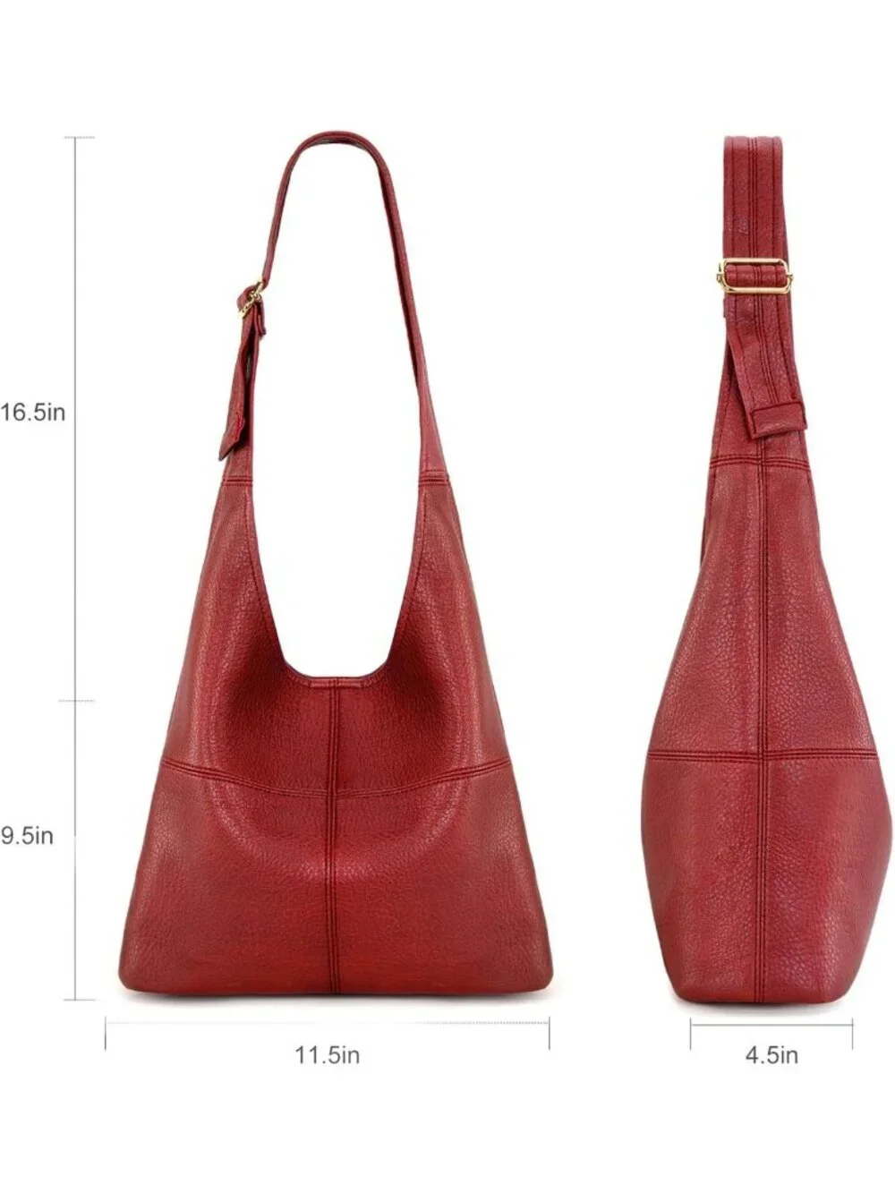 Ultra Soft Foldable Hobo Bag for Women | Slouchy Shoulder Handbag with Cosmetic